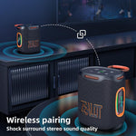 Coluna Bluetooth Zealot S122 25W Alta Potência IPX6 Resistente à Água com Luz RGB para Exterior