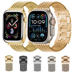 Pulseira de Relógio em Aço Inoxidável de 6 Correntes, Para Apple Watch 46mm / 49mm / 45mm / 44mm, Para Apple Watch 42mm / 41mm / 40mm / 38mm