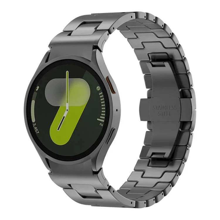 Correia de Relógio em Aço Inoxidável com Botão de Liberação Rápida em Forma de H, Para Samsung Galaxy Watch 7 / 6 / 5 / 4