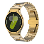 Correia de Relógio em Aço Inoxidável com Botão de Liberação Rápida em Forma de H, Para Samsung Galaxy Watch 7 / 6 / 5 / 4