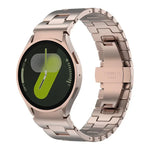 Correia de Relógio em Aço Inoxidável com Botão de Liberação Rápida em Forma de H, Para Samsung Galaxy Watch 7 / 6 / 5 / 4