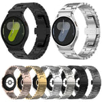 Correia de Relógio em Aço Inoxidável com Botão de Liberação Rápida em Forma de H, Para Samsung Galaxy Watch 7 / 6 / 5 / 4