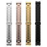 Correia de Relógio em Aço Inoxidável com Botão de Liberação Rápida em Forma de H, Para Samsung Galaxy Watch 7 / 6 / 5 / 4