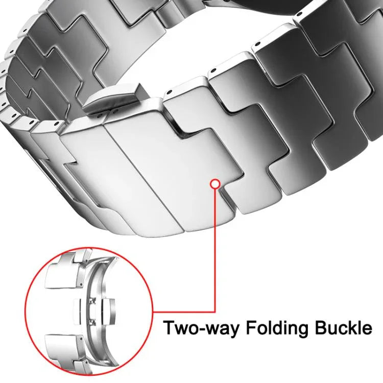Correia de Relógio em Aço Inoxidável com Botão de Liberação Rápida em Forma de H, Para Samsung Galaxy Watch 7 / 6 / 5 / 4