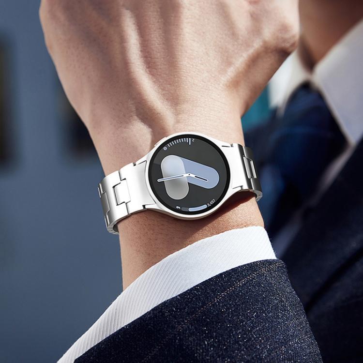 Correia de Relógio em Aço Inoxidável com Botão de Liberação Rápida em Forma de H, Para Samsung Galaxy Watch 7 / 6 / 5 / 4