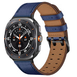 Correia de Relógio em Pele Genuína com Fivela Dupla, Para Samsung Galaxy Watch Ultra / Ultra 2025, Para Samsung Galaxy Watch8 / Watch8 Classic