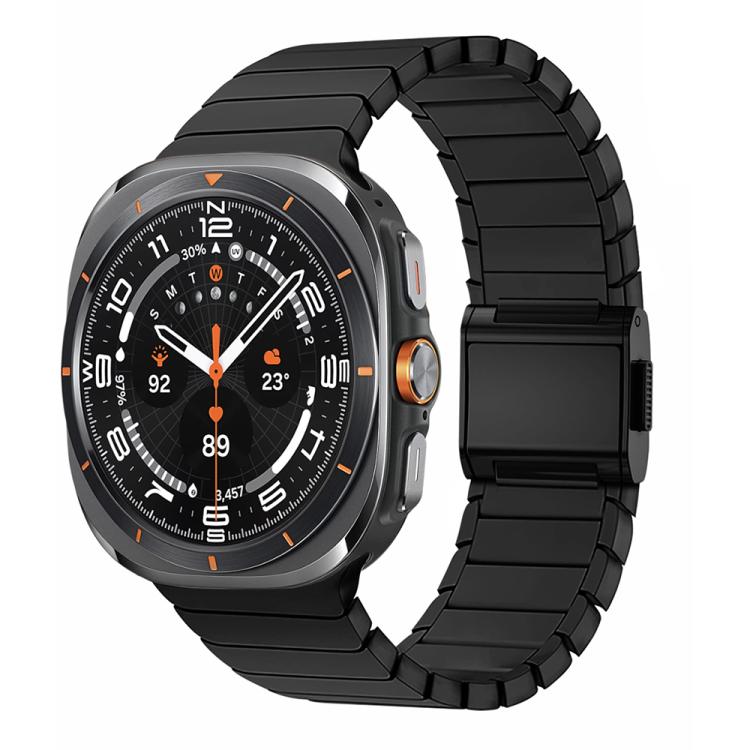 Pulseira de relógio em aço inoxidável com fivela Norman de bambu, para Samsung Galaxy Watch Ultra 47mm / Ultra 2025
