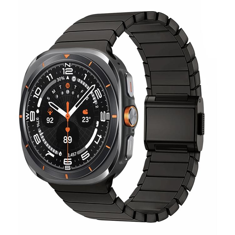Pulseira de relógio em aço inoxidável com fivela Norman de bambu, para Samsung Galaxy Watch Ultra 47mm / Ultra 2025