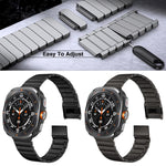 Pulseira de relógio em aço inoxidável com fivela Norman de bambu, para Samsung Galaxy Watch Ultra 47mm / Ultra 2025