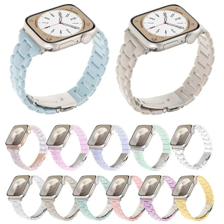 Correia de Relógio em Resina com Três Contas e Losango de Cintura Pequena, Para Apple Watch 46mm / 49mm / 45mm / 44mm, Para Apple Watch 42mm / 41mm / 40mm / 38mm