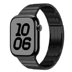 Correia de Relógio em Aço Inoxidável com Conta Única e Removível Lateral, Para Apple Watch 46mm / 49mm / 45mm / 44mm, Para Apple Watch 42mm / 41mm / 40mm / 38mm