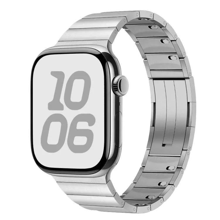 Correia de Relógio em Aço Inoxidável com Conta Única e Removível Lateral, Para Apple Watch 46mm / 49mm / 45mm / 44mm, Para Apple Watch 42mm / 41mm / 40mm / 38mm