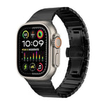 Correia de Relógio em Liga de Titânio com Fivela Borboleta e Uma Conta, Para Apple Watch 46mm / 49mm / 45mm / 44mm