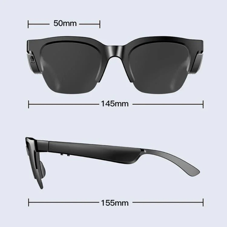 Óculos Bluetooth de Áudio Inteligente com Redução de Ruído E60 ENC, E60 (Preto), E60 (Transparente)