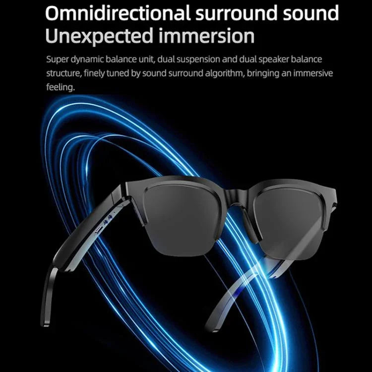 Óculos Bluetooth de Áudio Inteligente com Redução de Ruído E60 ENC, E60 (Preto), E60 (Transparente)
