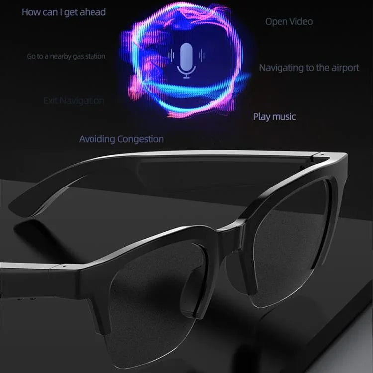 Óculos Bluetooth de Áudio Inteligente com Redução de Ruído E60 ENC, E60 (Preto), E60 (Transparente)