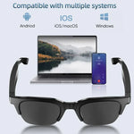 Óculos Bluetooth de Áudio Inteligente com Redução de Ruído E60 ENC, E60 (Preto), E60 (Transparente)