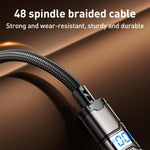 Cabo de Dados Nylon Trançado REMAX C01-AL USB para 8 Pinos 3A, Comprimento: 1,2m, USB para 8 Pinos