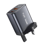 Carregador Rápido REMAX U2-AC 67W USB e Type-C GaN com Ecrã Digital, Ficha UE, Ficha UK