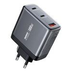 Carregador Rápido REMAX U2-AC 100W USB e Dual Type-C GaN com Ecrã Digital, Ficha UE
