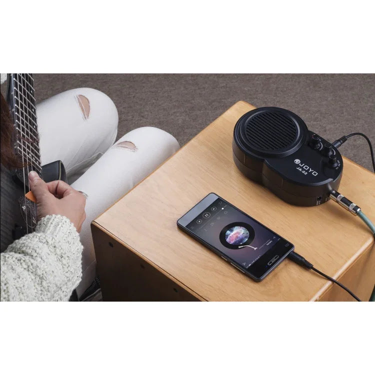Amplificador de Guitarra Mini Elétrico JOYO JA-02 3W com Controlo de Volume, Tom e Distorção, JA-02