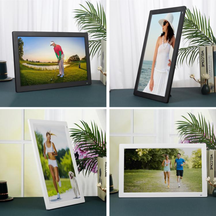 XCLT1850 Moldura Digital de Fotos com Ecrã LED de 18,5 polegadas, Ficha US, Ficha UE, Ficha UK, Ficha AU