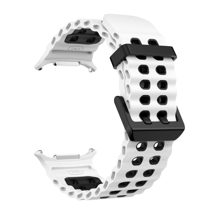 Correia de Silicone Bicolor Kalebol Ocean, Para Samsung Galaxy Watch Ultra 47mm / Ultra 2025