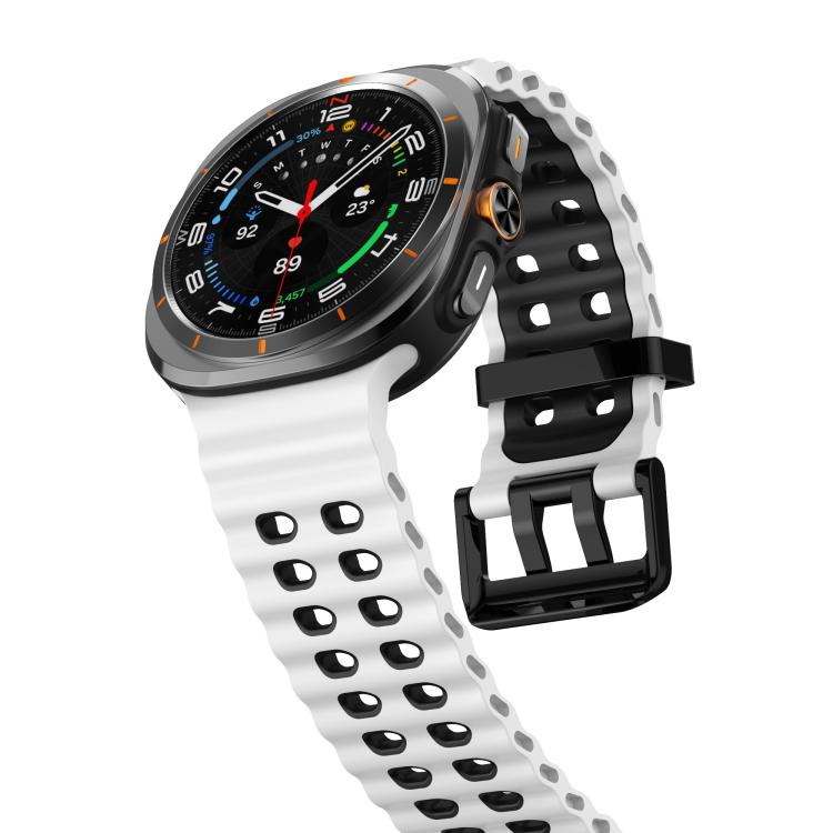 Correia de Silicone Bicolor Kalebol Ocean, Para Samsung Galaxy Watch Ultra 47mm / Ultra 2025