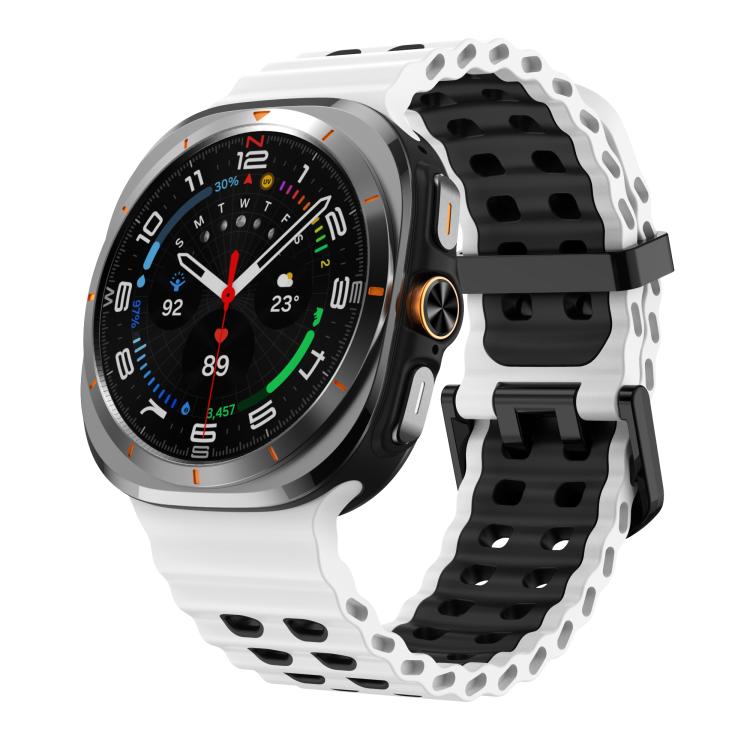 Correia de Silicone Bicolor Kalebol Ocean, Para Samsung Galaxy Watch Ultra 47mm / Ultra 2025
