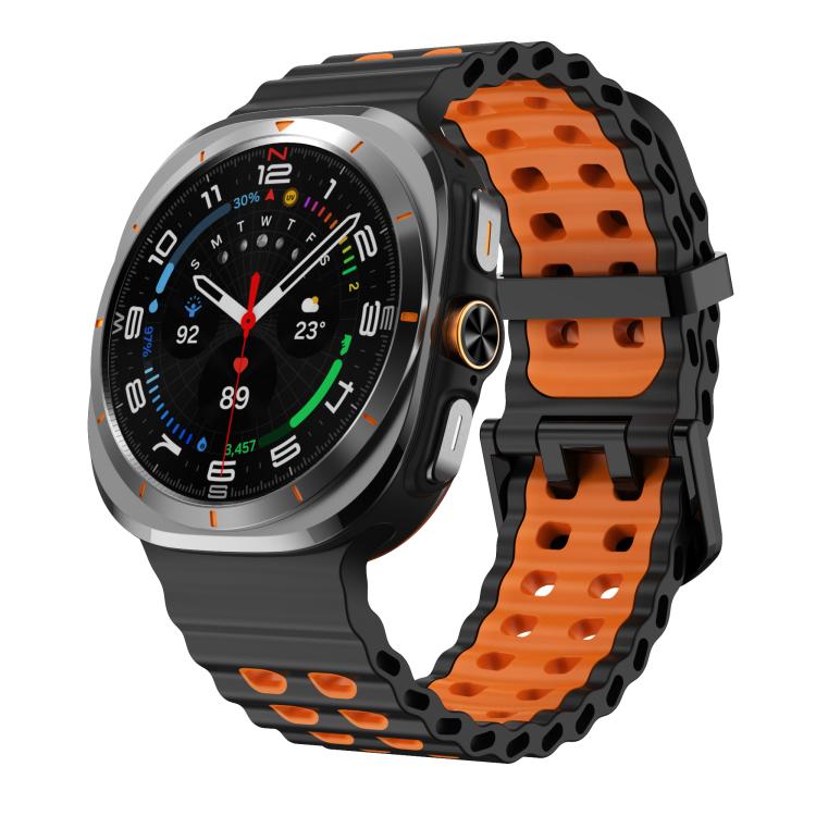 Correia de Silicone Bicolor Kalebol Ocean, Para Samsung Galaxy Watch Ultra 47mm / Ultra 2025