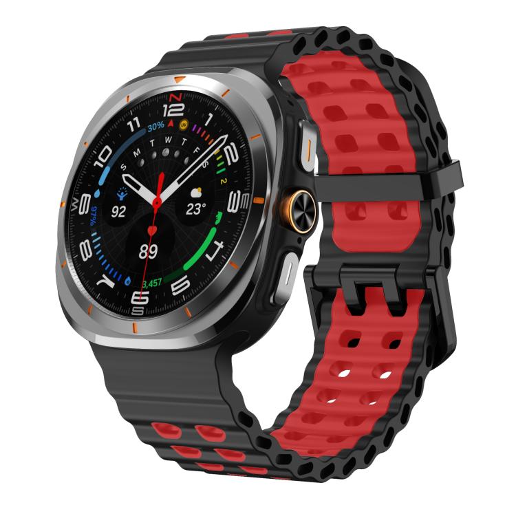 Correia de Silicone Bicolor Kalebol Ocean, Para Samsung Galaxy Watch Ultra 47mm / Ultra 2025