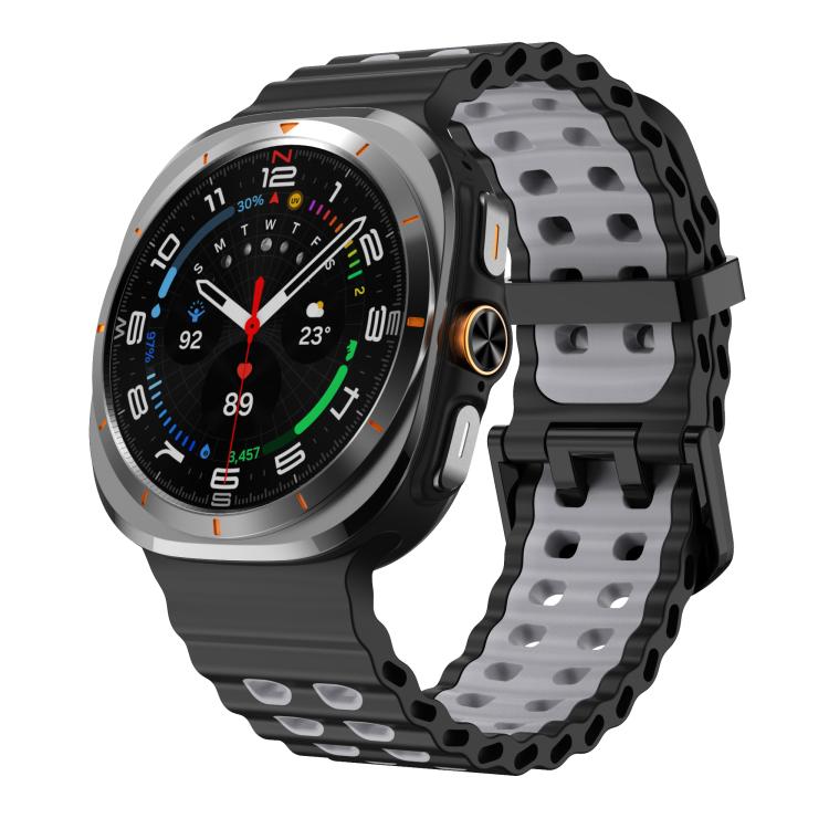 Correia de Silicone Bicolor Kalebol Ocean, Para Samsung Galaxy Watch Ultra 47mm / Ultra 2025