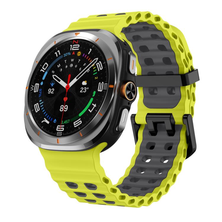 Correia de Silicone Bicolor Kalebol Ocean, Para Samsung Galaxy Watch Ultra 47mm / Ultra 2025