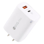 Carregador Rápido AR-PD12 65W QC3.0 USB e USB-C / Type-C PD, Ficha EUA, Ficha EUA