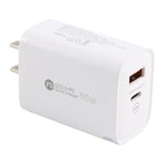 Carregador Rápido AR-PD12 65W QC3.0 USB e USB-C / Type-C PD, Ficha EUA, Ficha EUA