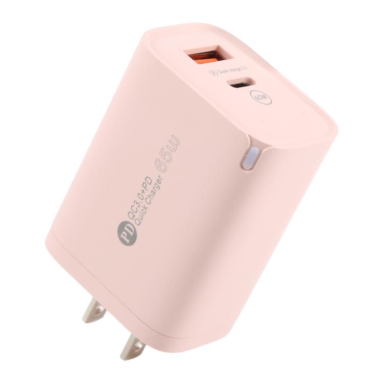 Carregador Rápido AR-PD12 65W QC3.0 USB e USB-C / Type-C PD, Ficha EUA, Ficha EUA