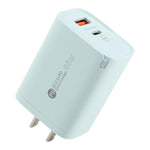 Carregador Rápido AR-PD12 65W QC3.0 USB e USB-C / Type-C PD, Ficha EUA, Ficha EUA