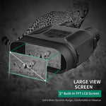 Dispositivo de Visão Noturna Digital Binocular NVG400PRO com Ecrã LCD de 3 polegadas