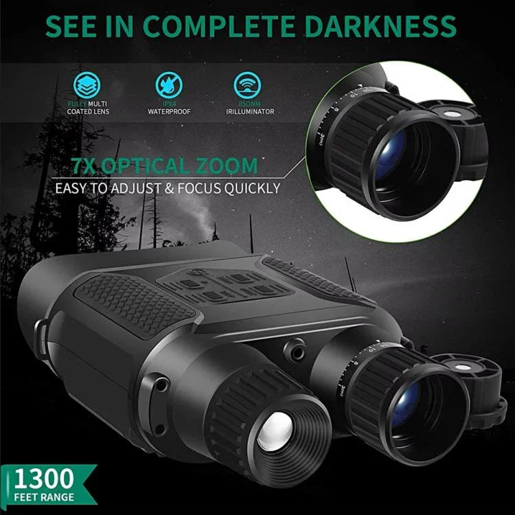 Dispositivo de Visão Noturna Digital Binocular NVG400PRO com Ecrã LCD de 3 polegadas