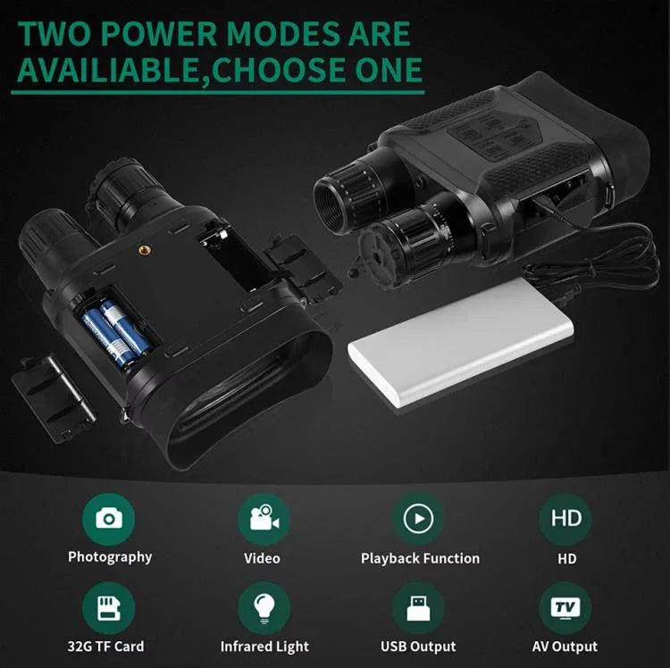 Dispositivo de Visão Noturna Digital Binocular NVG400PRO com Ecrã LCD de 3 polegadas