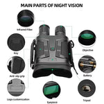 Dispositivo de Visão Noturna Digital Binocular NVG800LS com Ecrã LCD de 3 polegadas