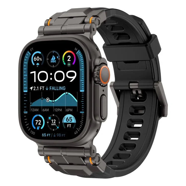Conector de Liga Bracelete de Silicone, Para Apple Watch 46mm / 49mm / 45mm / 44mm