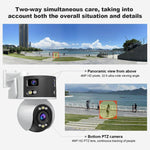 Câmara PTZ Dome Panorâmica Super Grande Angular Multi-lente HD 8MP SriHome SH055B, SH055B