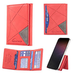 Prismatic Leather Horizontal Magnetic Wallet Card Bag Case