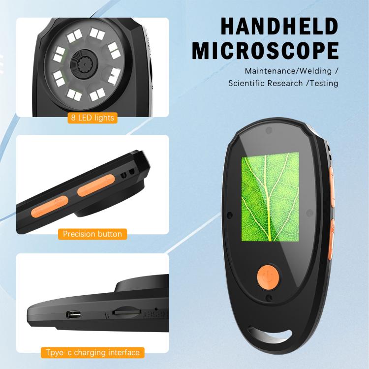 Microscópio digital portátil CPL-05-0011 com ecrã HD de 2 polegadas e ampliação de 500X, CPL-05-0011