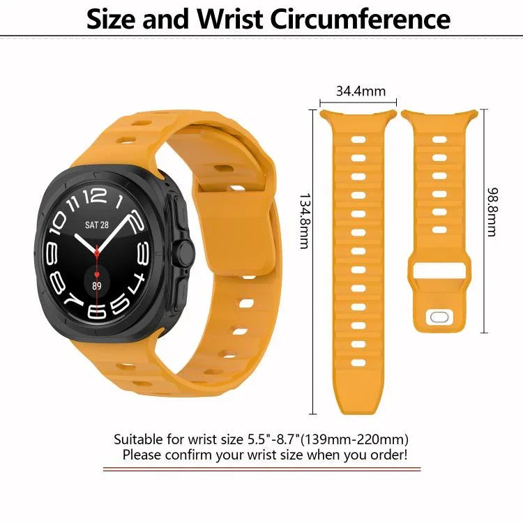 Correia de Relógio Kalebol com Fivela Quadrada em Silicone, Para Samsung Galaxy Watch Ultra 47mm / Ultra 2025