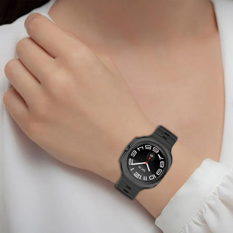 Correia de Relógio Kalebol com Fivela Quadrada em Silicone, Para Samsung Galaxy Watch Ultra 47mm / Ultra 2025