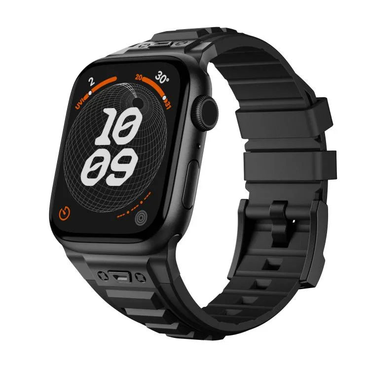 Bracelete de Silicone de Alta Elasticidade com Armadura Kalebol, Para Apple Watch 46mm / 49mm / 45mm / 44mm