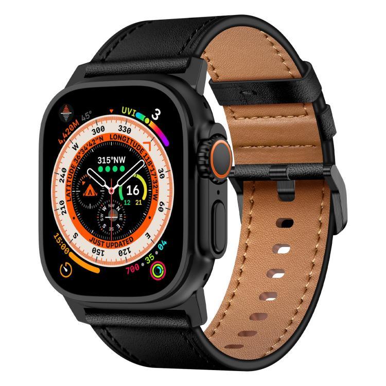Bracelete de Couro Genuíno Kalebol, Para Apple Watch 46mm / 49mm / 45mm / 44mm