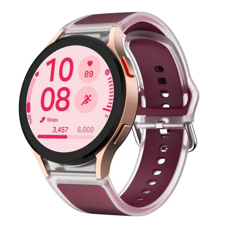 Correia de Relógio Transparente Kalebol Glacier em Silicone, Para Samsung Galaxy Watch 7 / 6 / 5 / 4